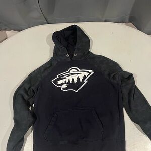 Minnesota Wild 47 Navy Blue Graphic Hoodie
